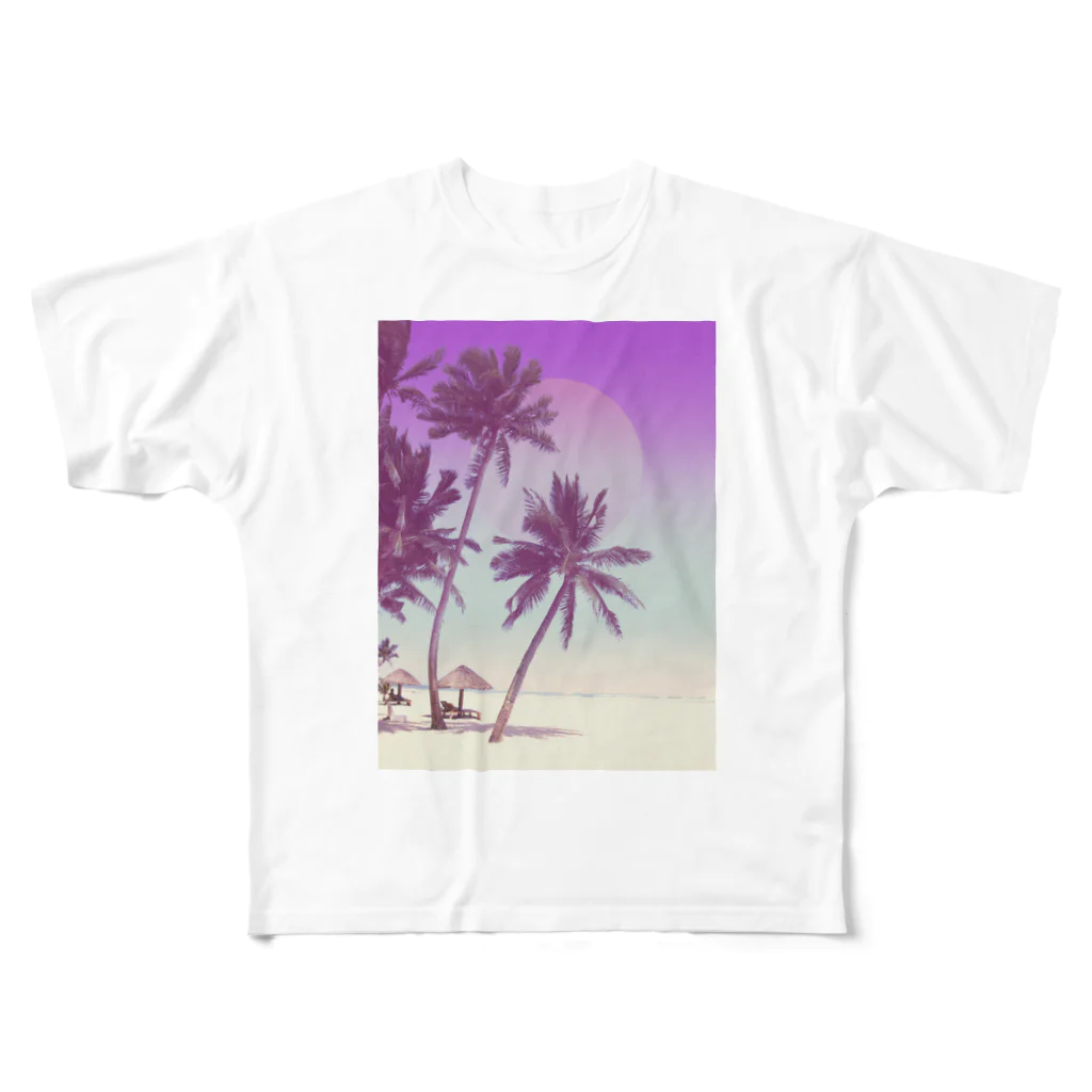 しろくま なだれちゃんのsummer vacation All-Over Print T-Shirt