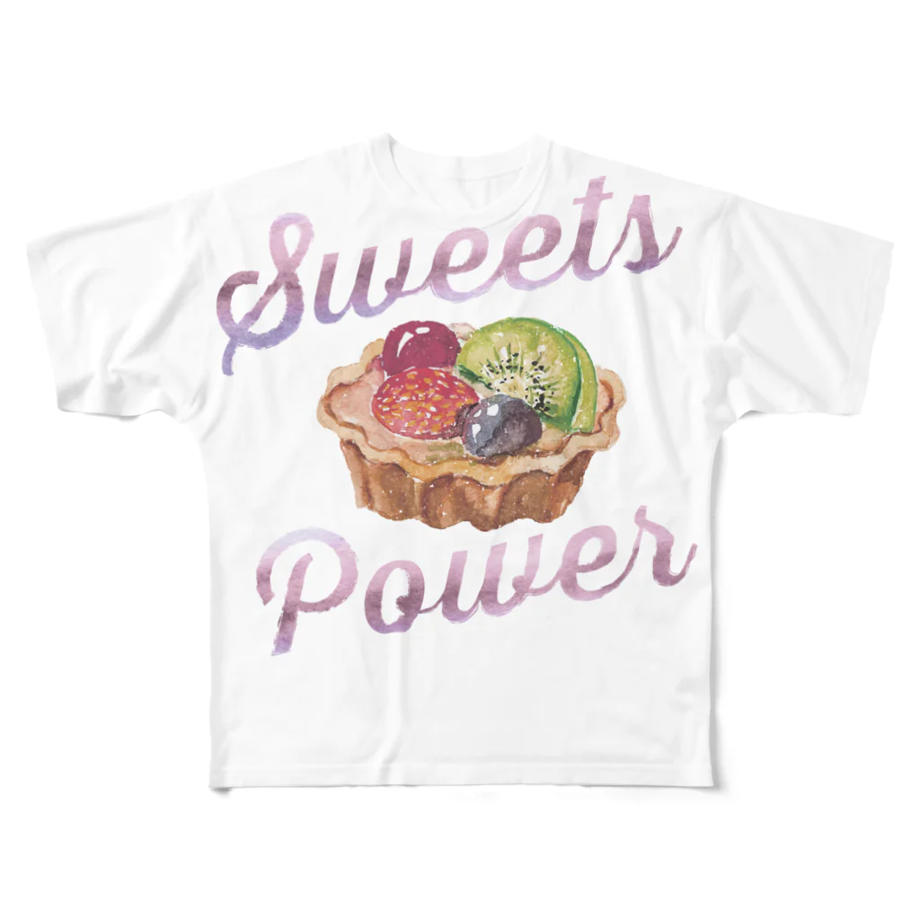 グラフィンのスウィーツパワー! Sweets Power9 フルーツタルト All-Over Print T-Shirt