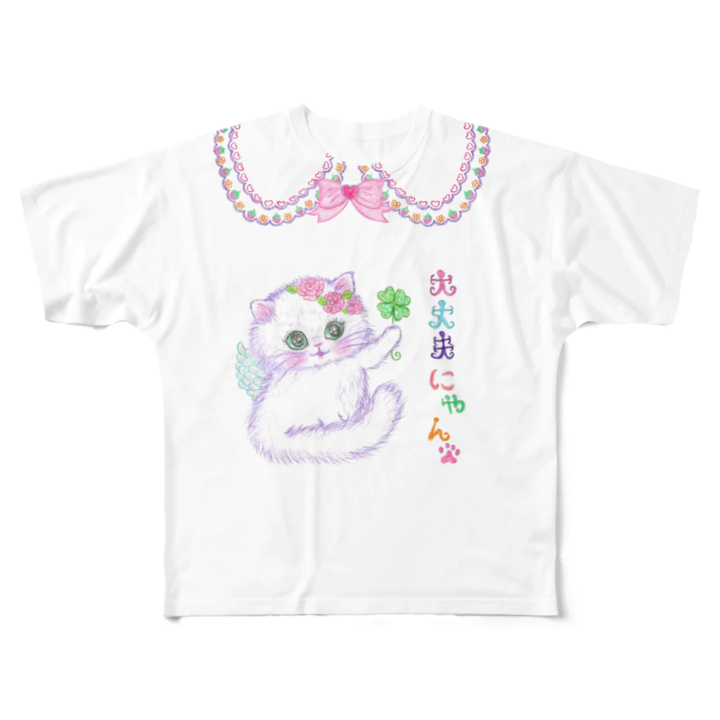 メルティカポエミュウのみーしゅか(せなかに妖精の羽) フルグラフィックTシャツ