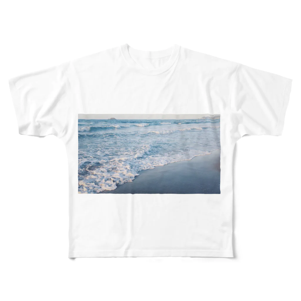 Tumugiの青い海 All-Over Print T-Shirt