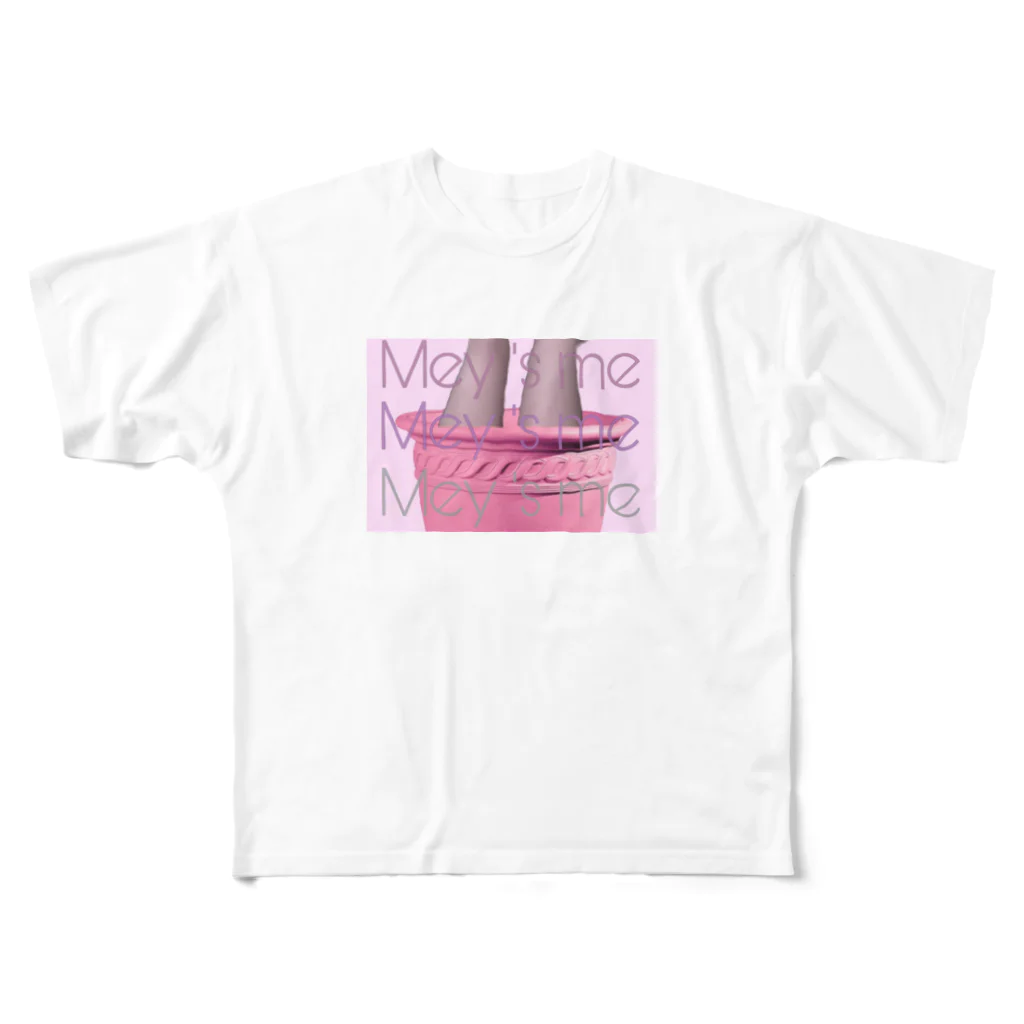 Mey's meのleg pot フルグラフィックTシャツ