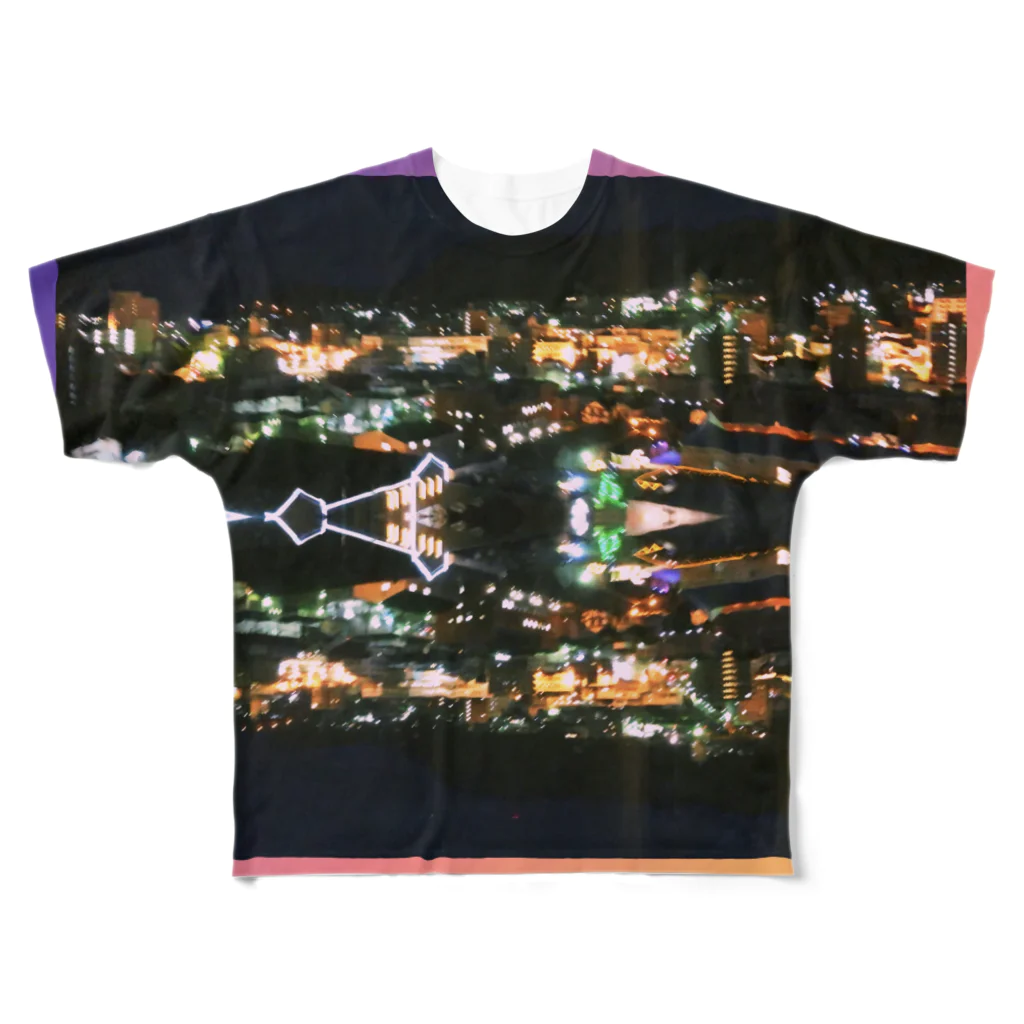 MedicalKUNの夜景★The赤レンガ倉庫 All-Over Print T-Shirt