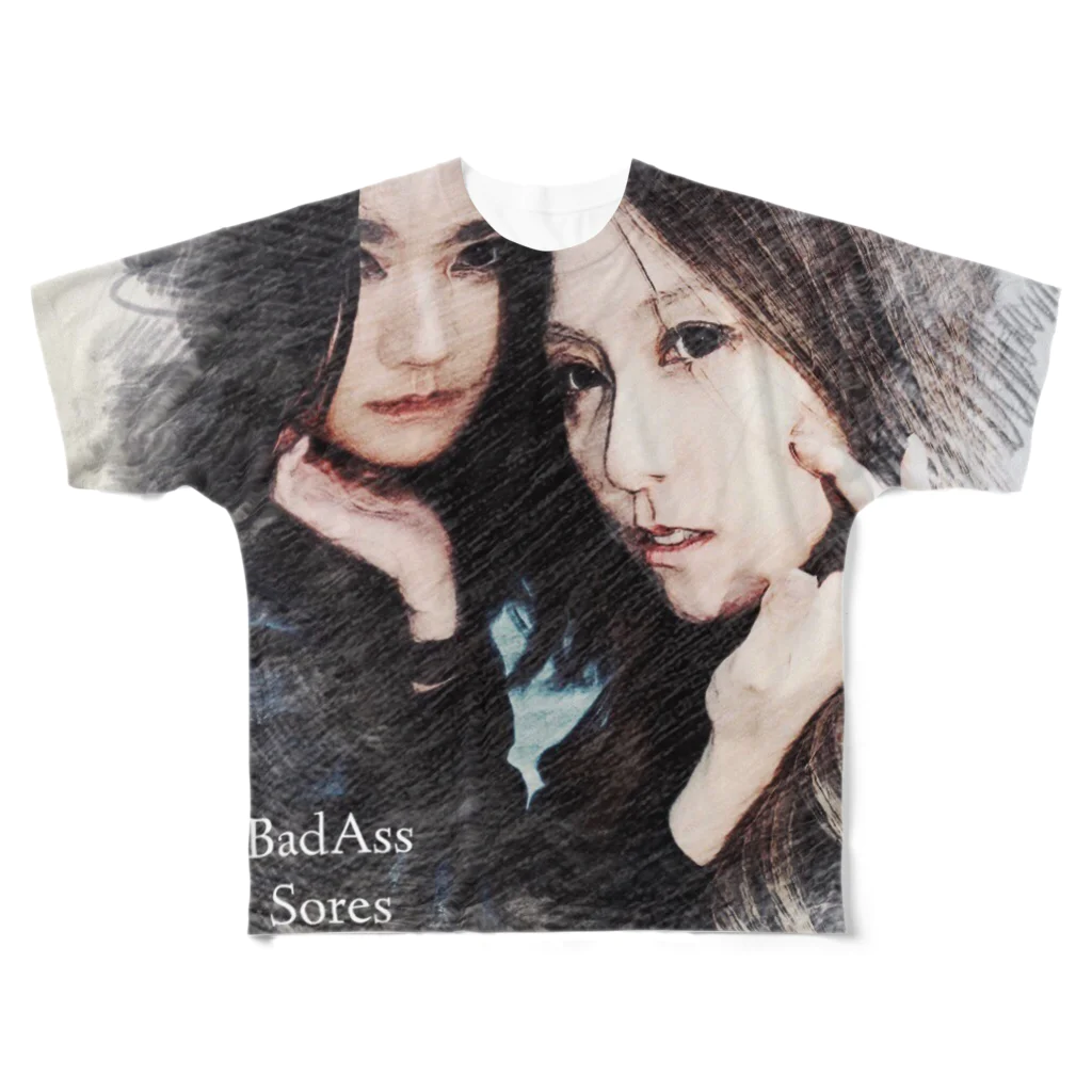 BadAss Sores公式グッズの噂のバッドアスシリーズ All-Over Print T-Shirt