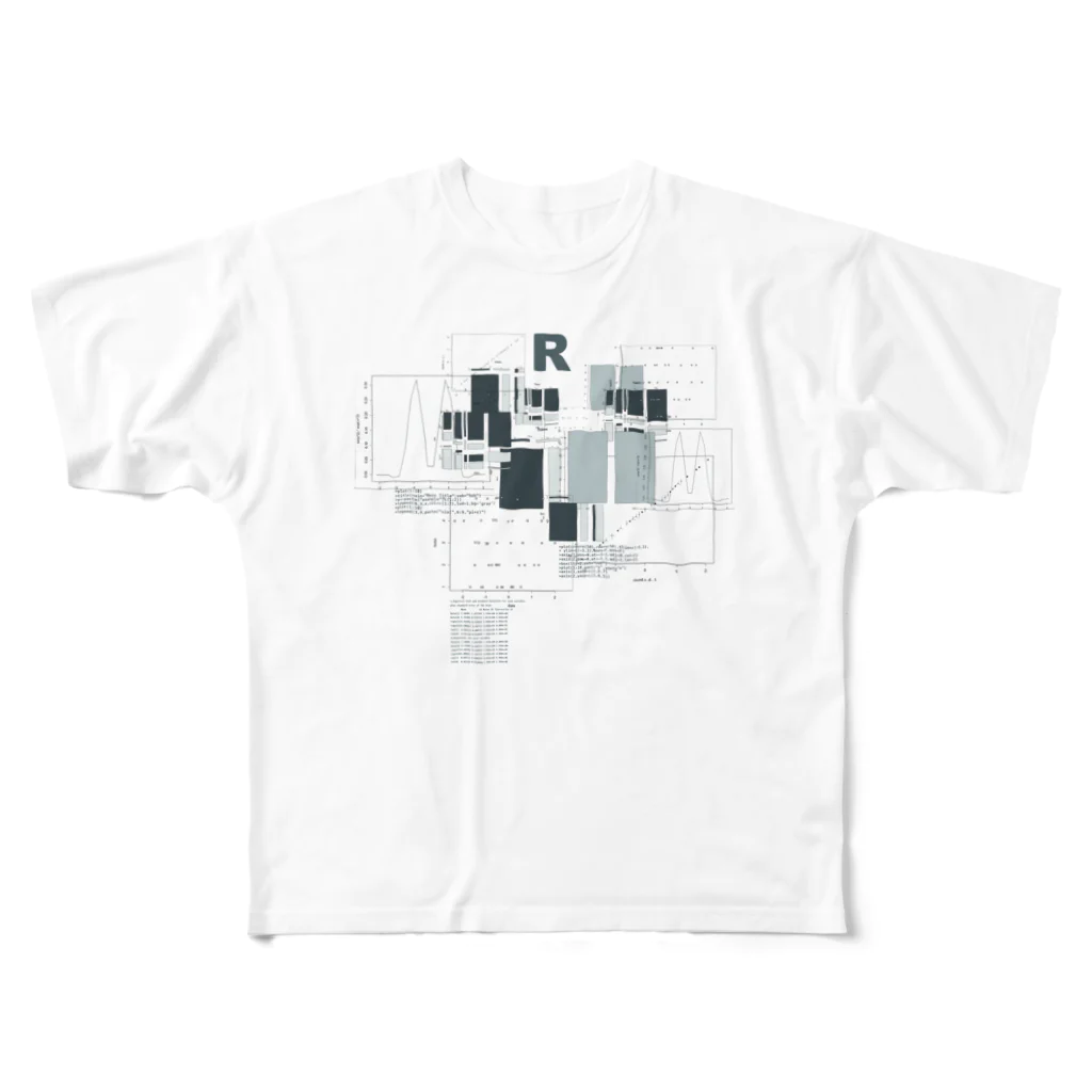 TEALのR All-Over Print T-Shirt