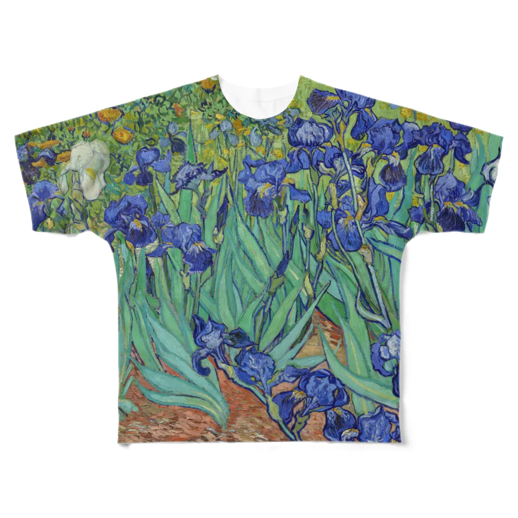 Art Baseのゴッホ / アイリス / 1889 / Irises Vincent van Gogh フルグラフィックTシャツ