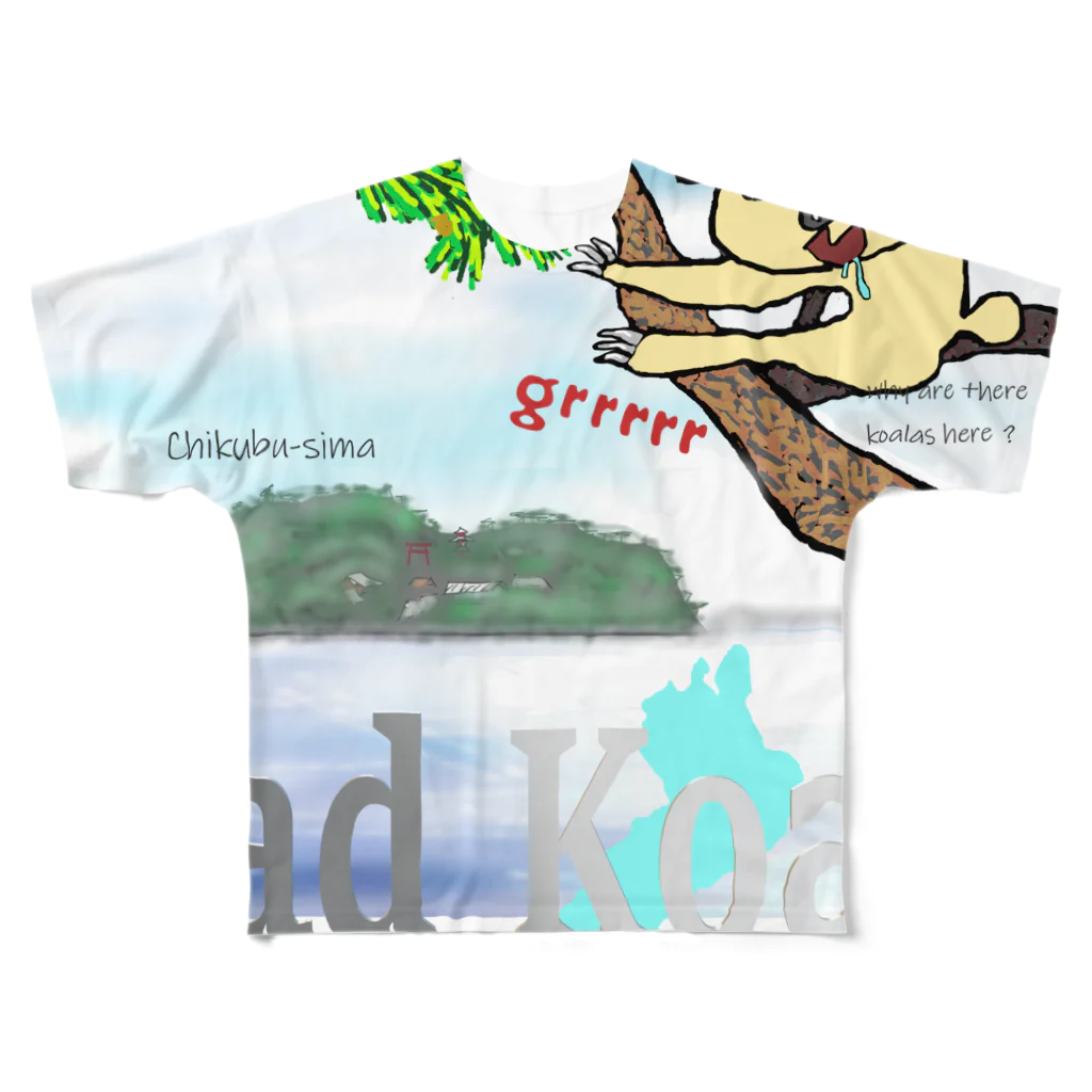 uwotomoの【Mad koala】 フルグラフィックTシャツ