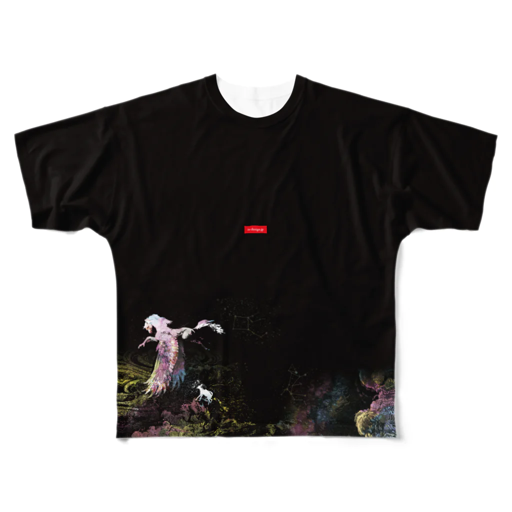 IO-DESIGNの天之馬ト地之犬 フルグラフィックTシャツ