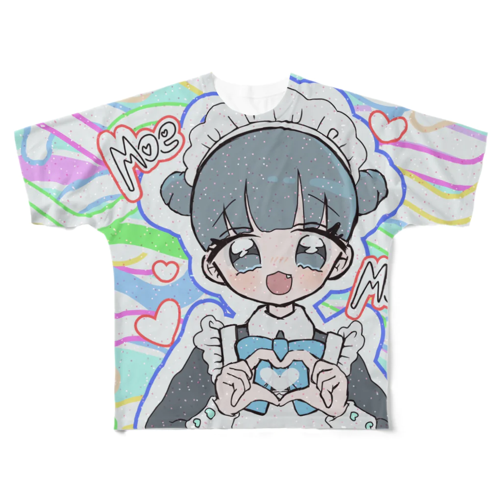 循環性飽食のお団子青メイドちゃん(カラフル) All-Over Print T-Shirt