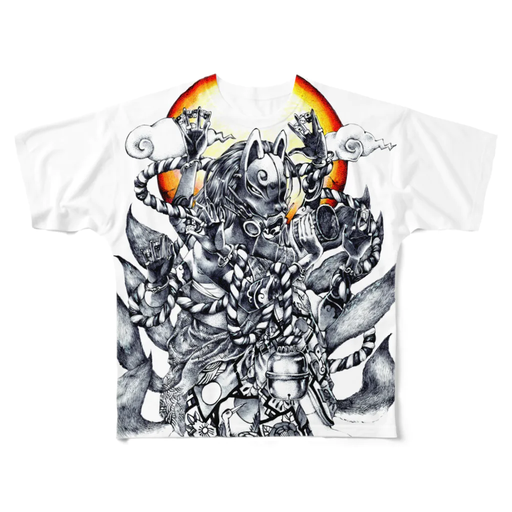 月が輝くこんな夜にの博打 All-Over Print T-Shirt