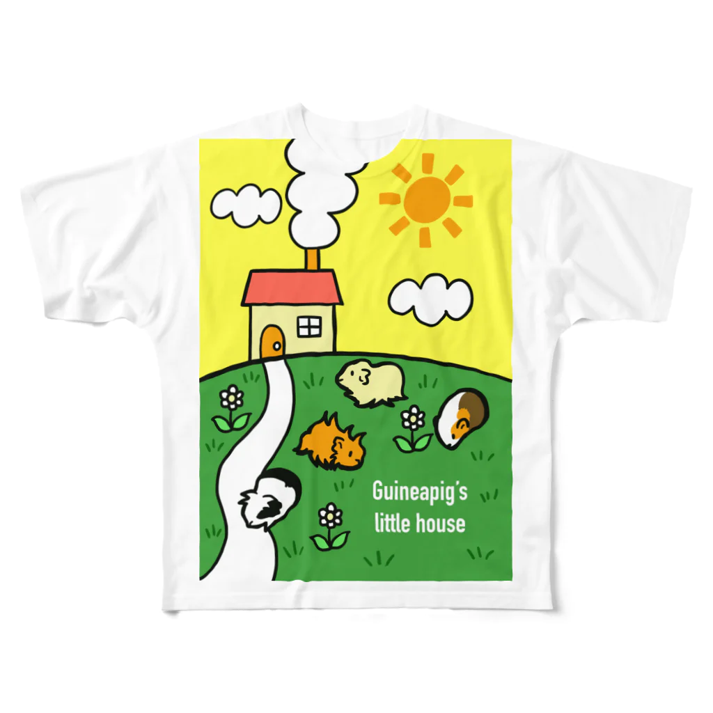 LichtmuhleのGuineapig’s little house フルグラフィックTシャツ