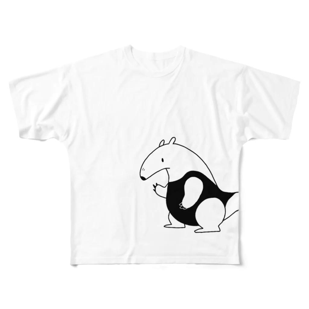 narokuiショップのアリクイくん フルグラフィックTシャツ