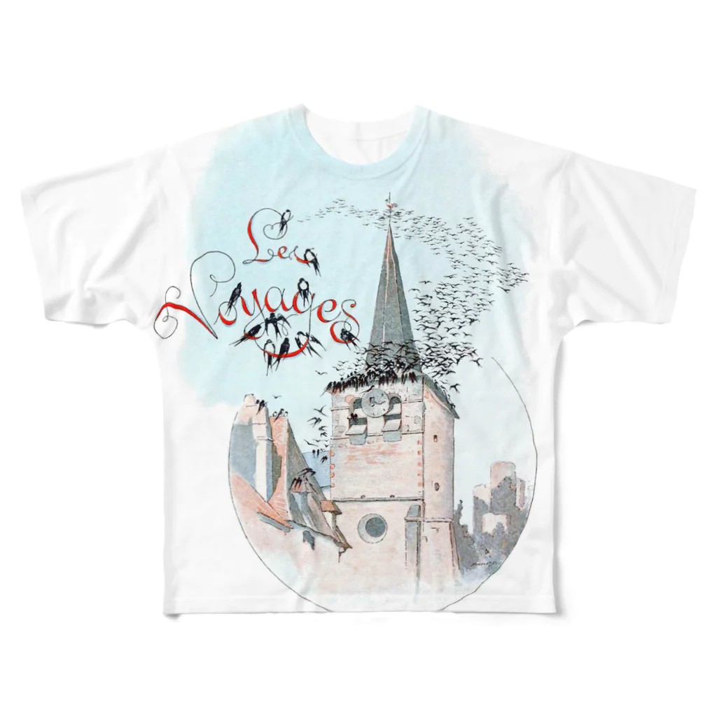 M.MiraのLes voyages. All-Over Print T-Shirt