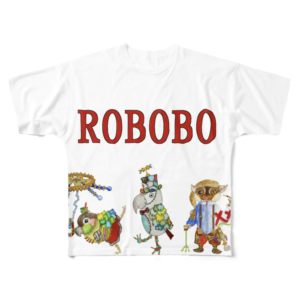 ねこぜや のROBOBO ロボトリオ🤖 フルグラフィックTシャツ