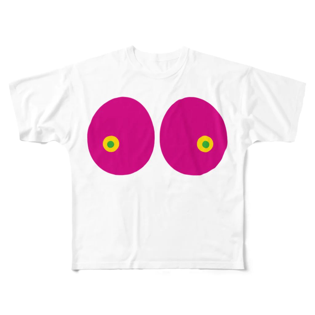 アート商会のOPPAI Pink フルグラフィックTシャツ