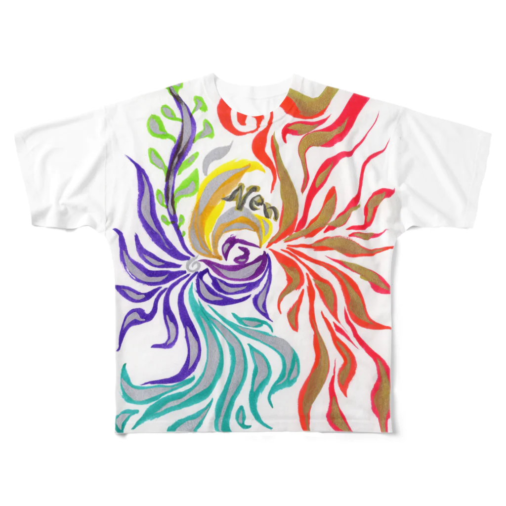 Yo+Ichiro.Universe.Artのzen. フルグラフィックTシャツ