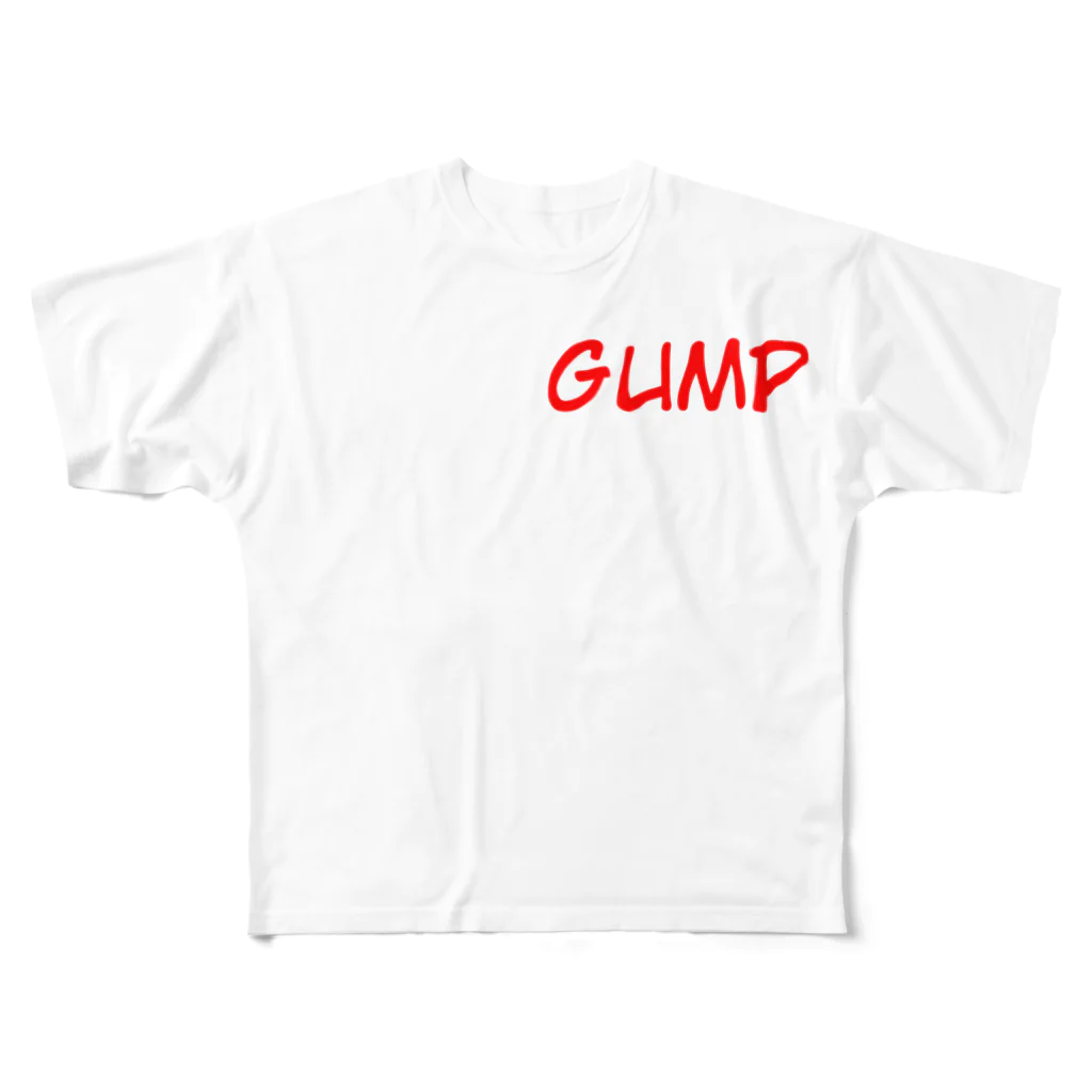 HIP HOP ネタ　映画ネタのGUMP フルグラフィックTシャツ