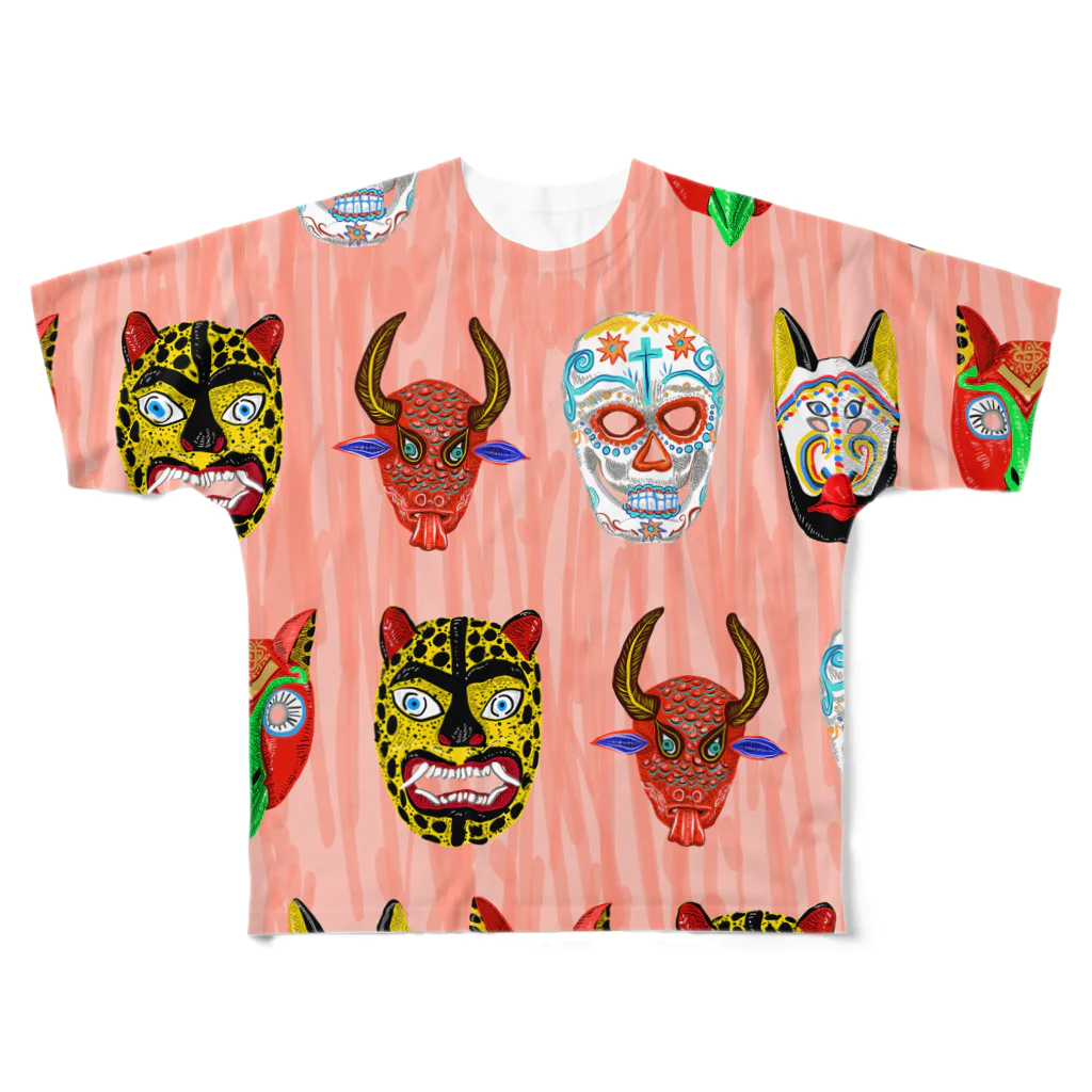 Tania NobukovskiのMEXICAN MASKS フルグラフィックTシャツ