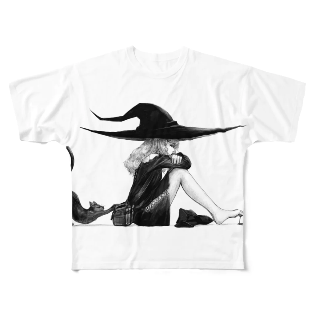 sawasaの落ちこぼれの魔女 フルグラフィックTシャツ