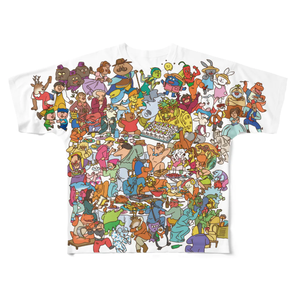 BAMI SHOPのレッツ・パーティー！ All-Over Print T-Shirt