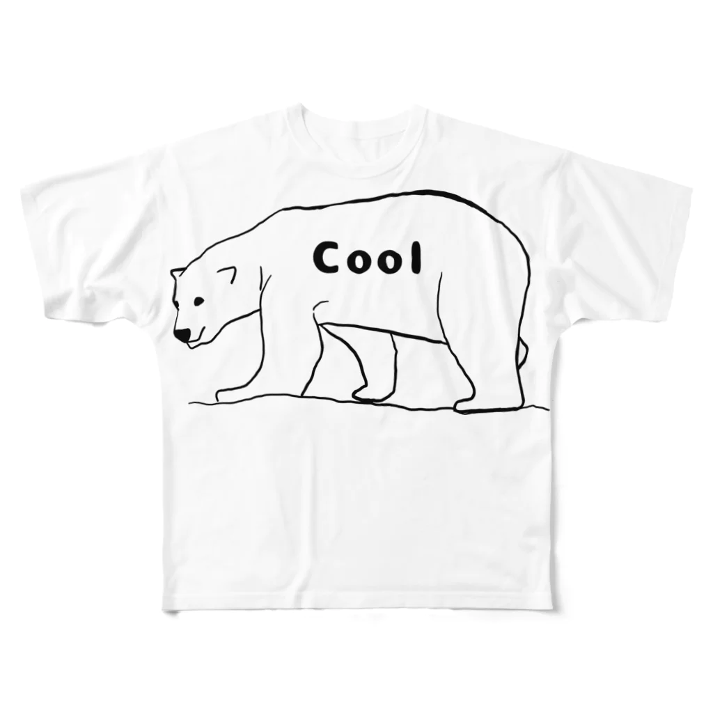 Eatn-kkのCool bear フルグラフィックTシャツ