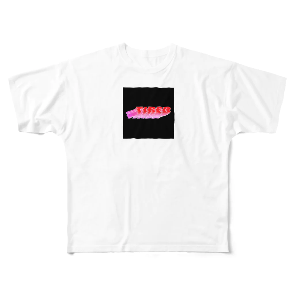 whoskaytofuのTIRED フルグラフィックTシャツ