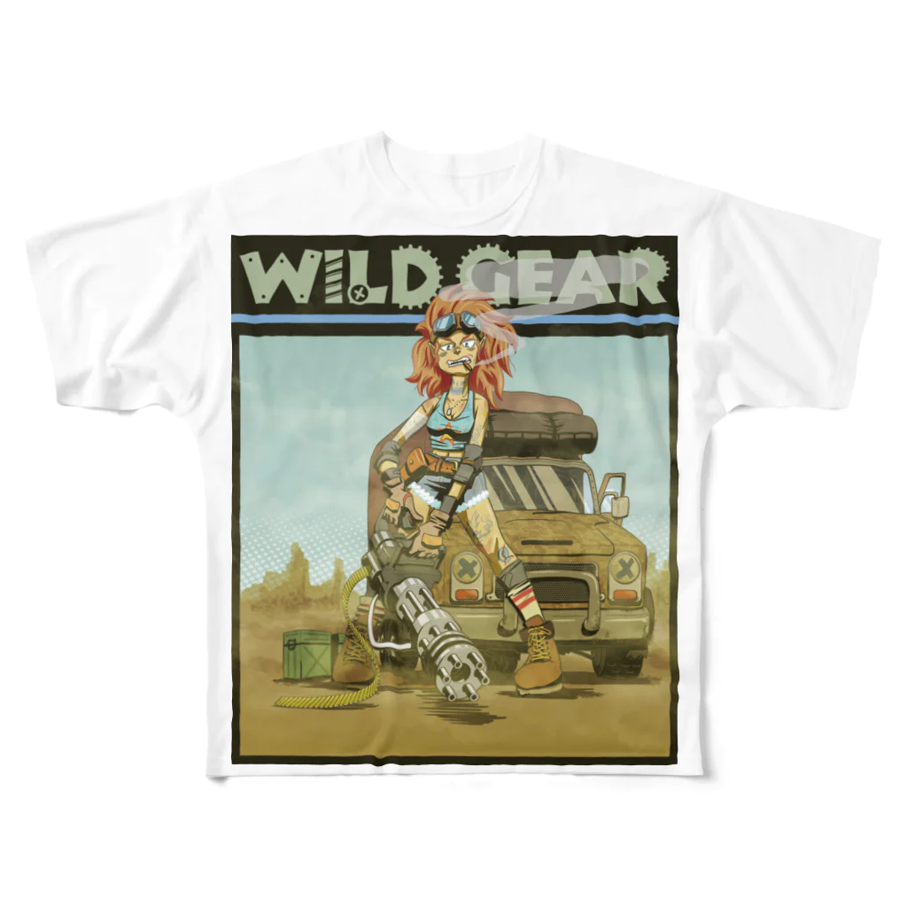 nidan-illustrationのWILD GEAR フルグラフィックTシャツ