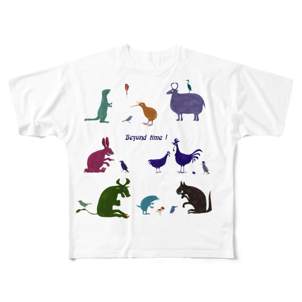 nachau7の動物たちからのメッセージ フルグラフィックTシャツ