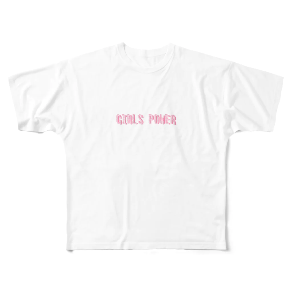 1999_sのGIRLS POWER フルグラフィックTシャツ