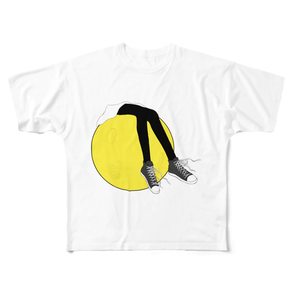 Sweet LegsのMOON LEG フルグラフィックTシャツ