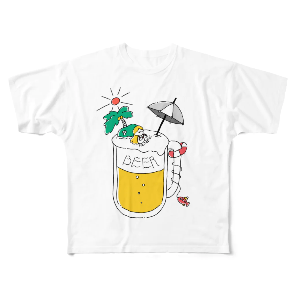 キムラ ユキ のSUMMER BEER フルグラフィックTシャツ