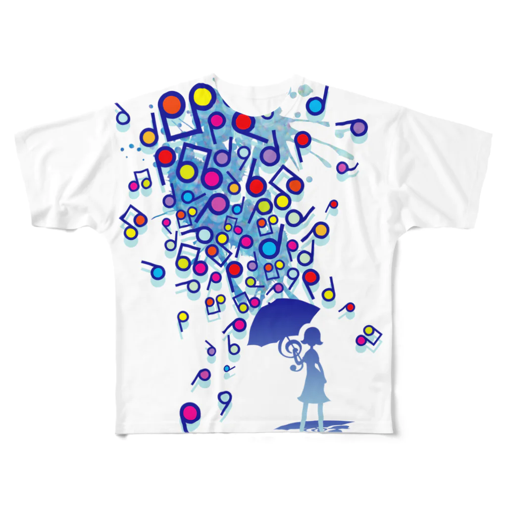 AURA_HYSTERICAのSingin' in the Rain All-Over Print T-Shirt