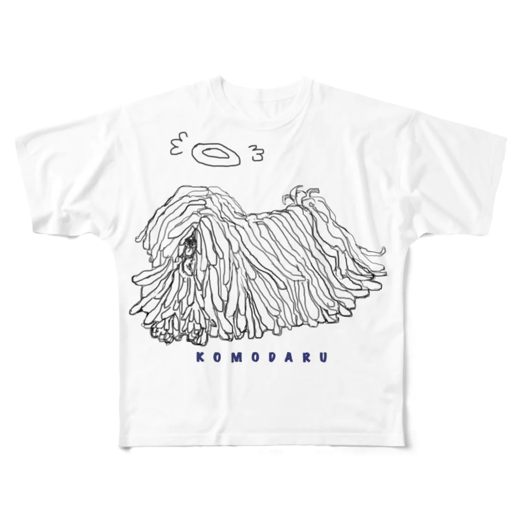 光平洋子の天使のかしこいプーリー犬 浮く。 All-Over Print T-Shirt