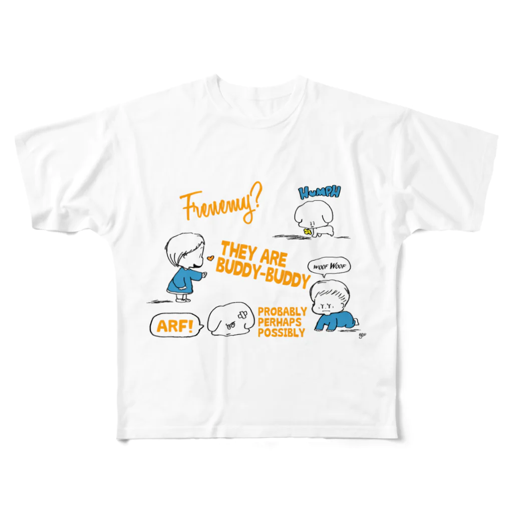 egu shopのfriend フルグラフィックTシャツ