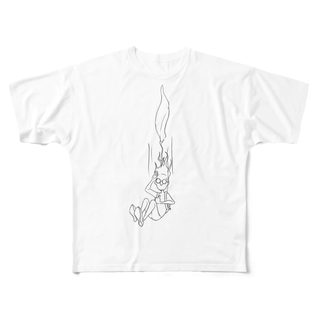 suppon の落ちる男 All-Over Print T-Shirt