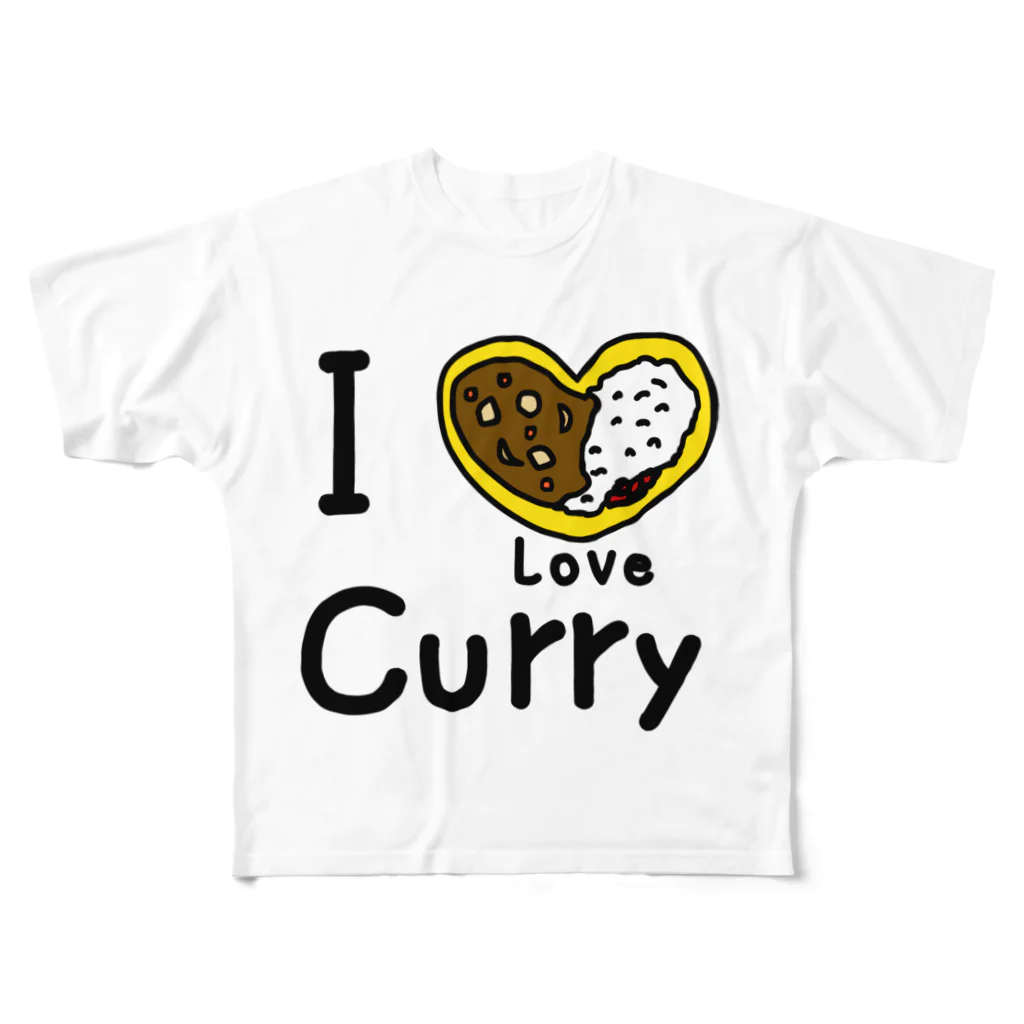 すとろべりーガムFactoryのI Love カレー All-Over Print T-Shirt