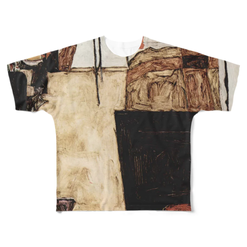 Art Baseのエゴン・シーレ / 1911 /Schiele's Room in Neulengbach / Egon Schiele フルグラフィックTシャツ