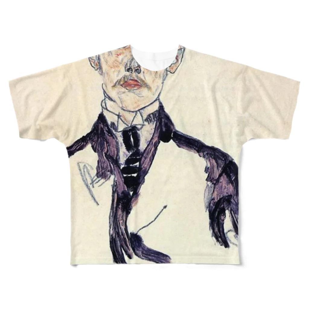 Art Baseのエゴン・シーレ / 1917 / Portrait of Karl Maylander / Egon Schiele フルグラフィックTシャツ