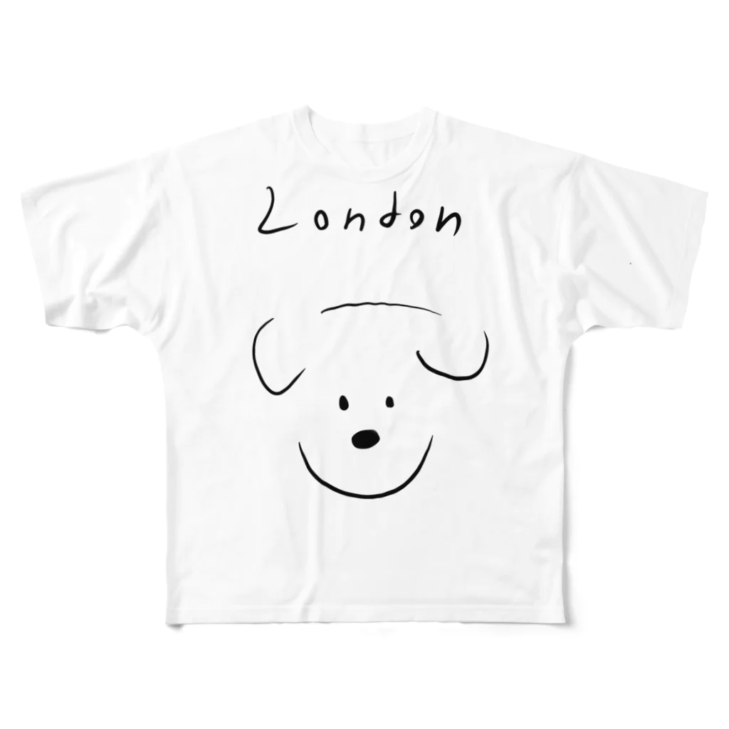 Maison PommeのLondon dog -Maison Pomme フルグラフィックTシャツ