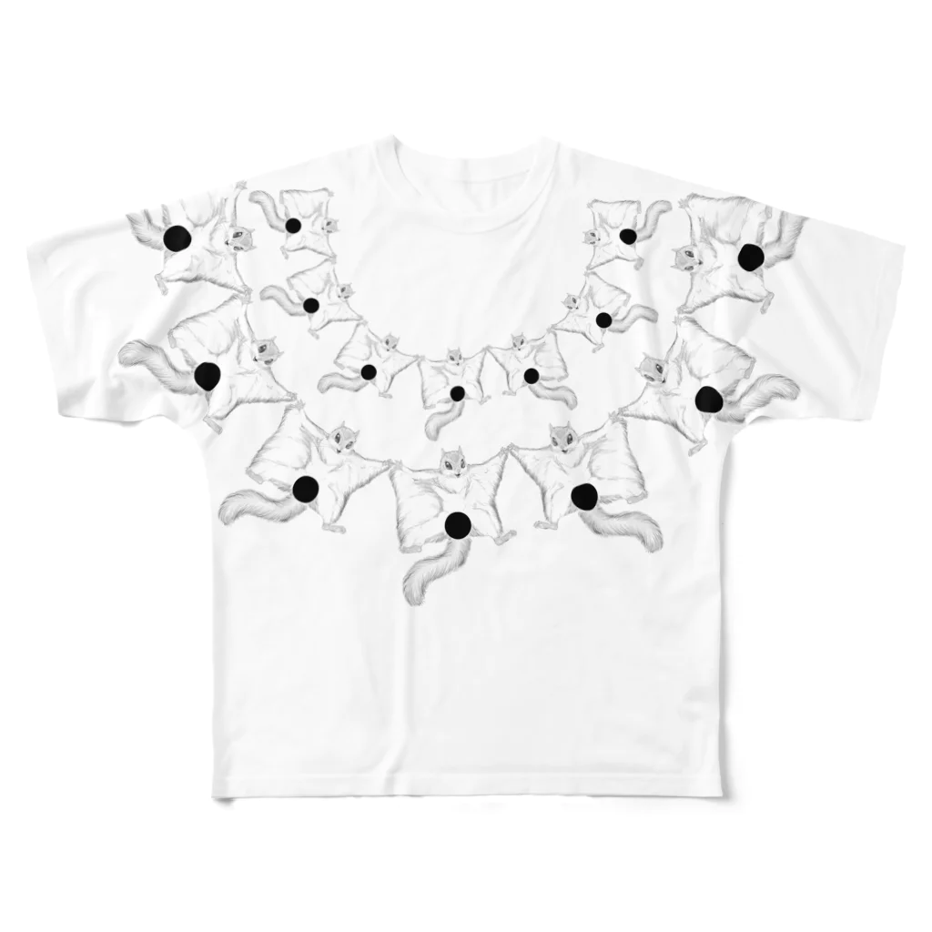 やわらかウール100％の変態モモンガ編隊 All-Over Print T-Shirt