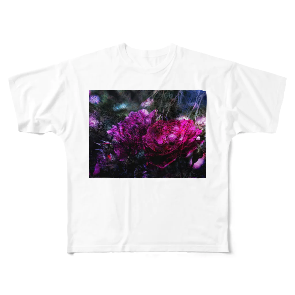 さかいまみの「studio344」の深淵の花 フルグラフィックTシャツ