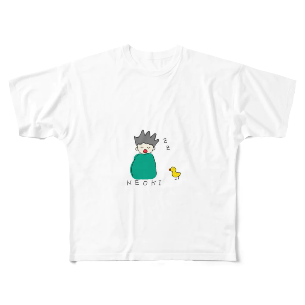 zunazunaの寝起き寝ぐせ All-Over Print T-Shirt