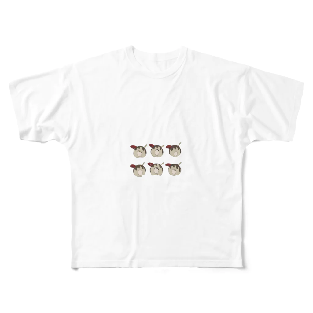 ayanonsukeのコテコテたこやきセブン All-Over Print T-Shirt