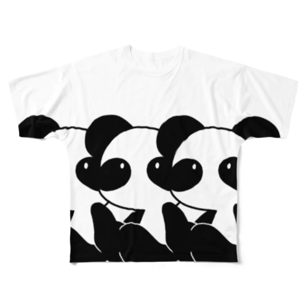 ゆゆゆのパンダ5 フルグラフィックTシャツ