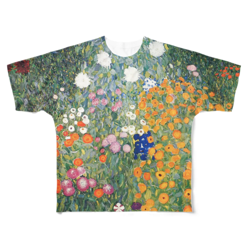 Art Baseのグスタフ・クリムト / 1907 /Flower Garden / Gustav Klimt フルグラフィックTシャツ