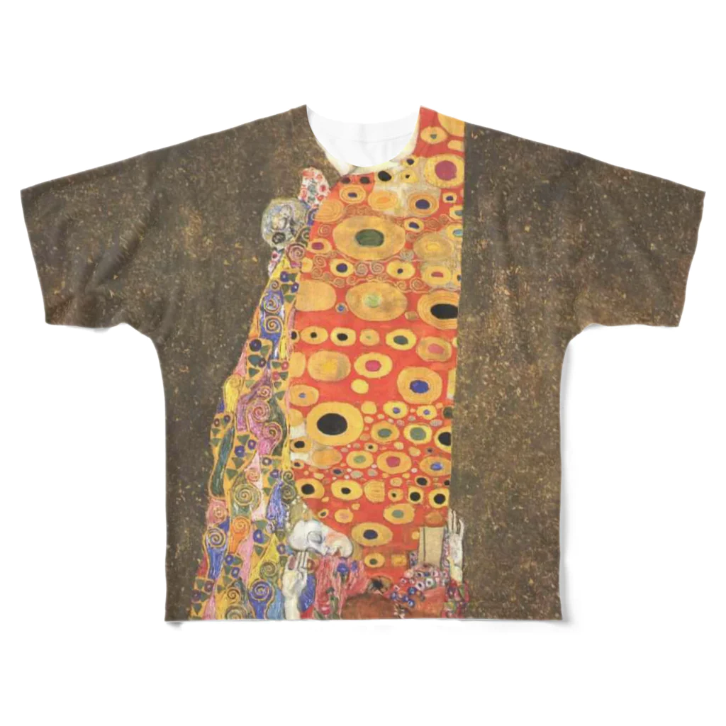 Art Baseのグスタフ・クリムト / 1908 / Hope II / Gustav Klimt フルグラフィックTシャツ