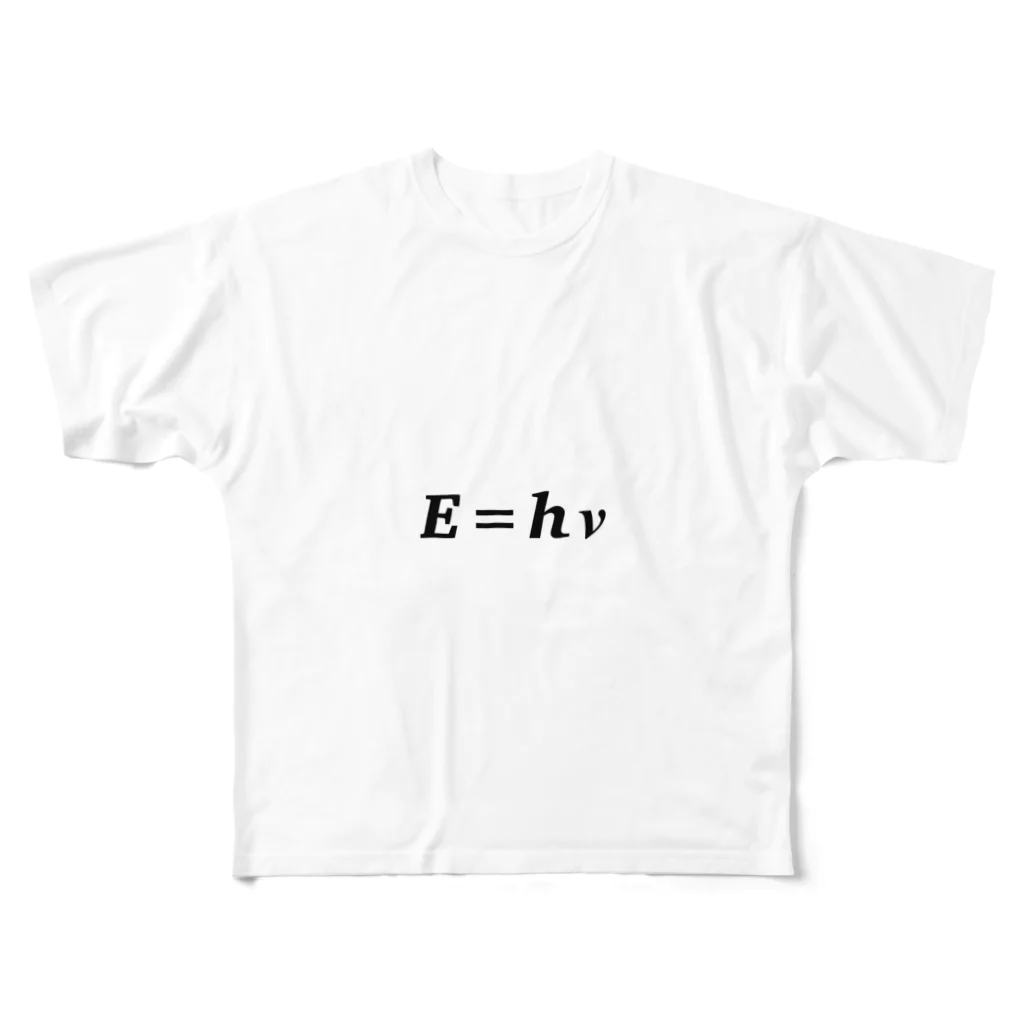 理系、技術系、エンジニアショップの物理学方程式シリーズ フルグラフィックTシャツ