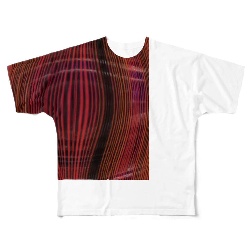 HYU の漆塗り All-Over Print T-Shirt