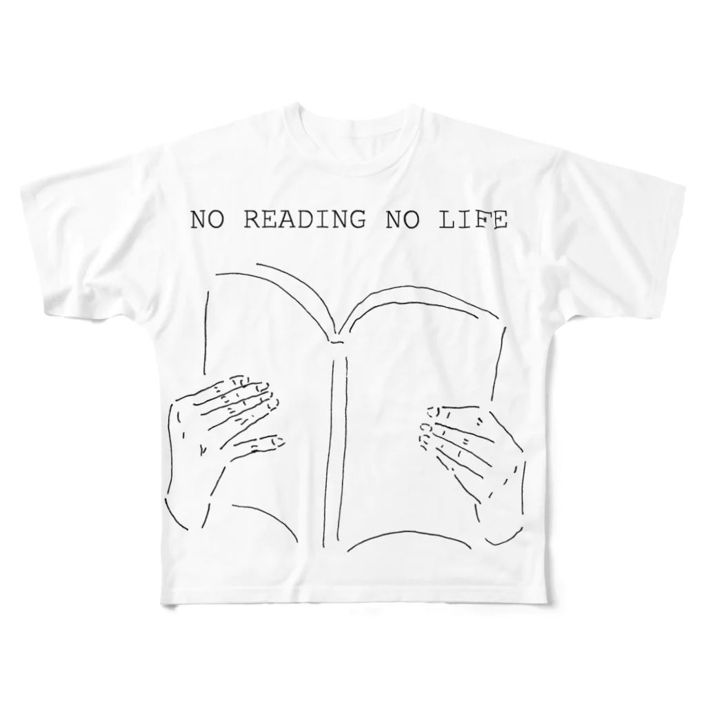 NIKORASU GOの読書好き限定デザイン（Tシャツ・パーカー・グッズ・ETC） フルグラフィックTシャツ