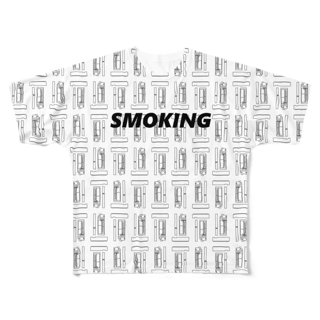 stuuuneのMONO SMOKING フルグラフィックTシャツ