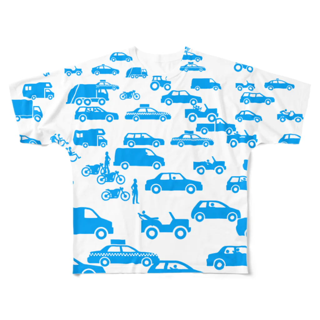 鯖いTシャツ屋さんの自動車ポップサイン All-Over Print T-Shirt